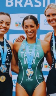 ¡ORO MEXICANO! Rosa María Tapia conquistó la Copa del Mundo de Triatlón en Brasil