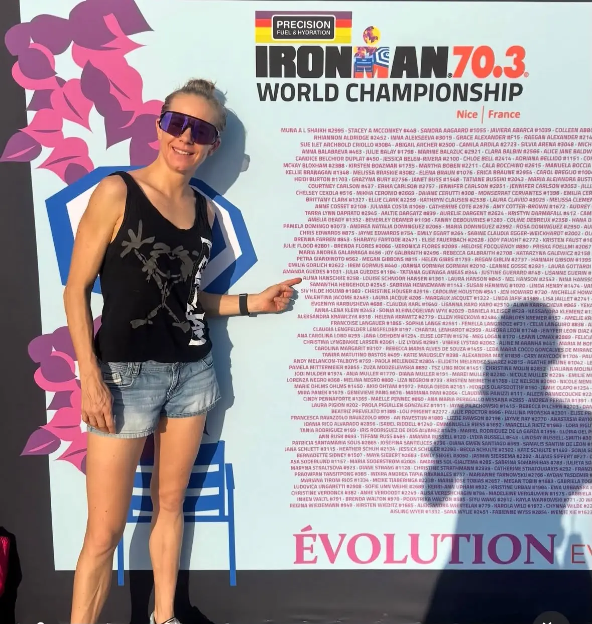 Alina Hanschke, antes de la competencia en Niza, Francia.