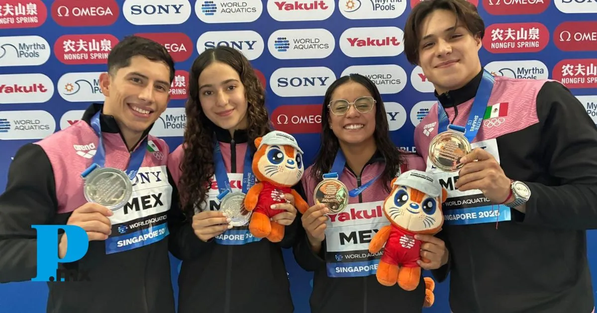 México gana plata en clavados mixtos en Mundial Acuático Singapur 2025