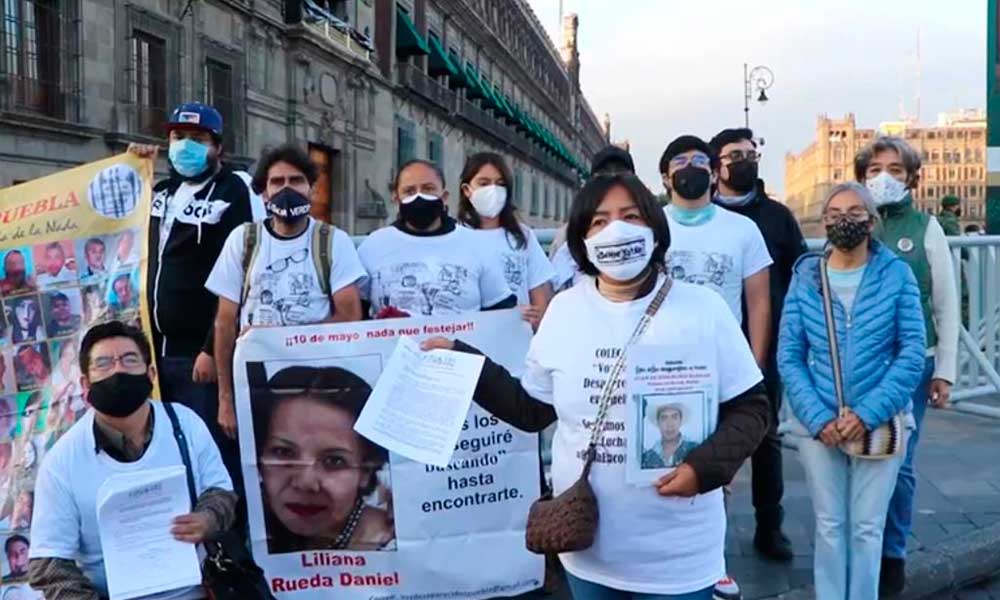 Llega Voz de los Desaparecidos a Palacio Nacional “no nos escuchan en Puebla” 
