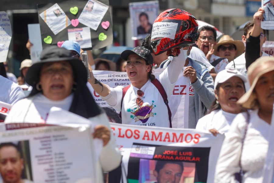 Manifestación voz de los desaparecidos. Foto:EsImagen