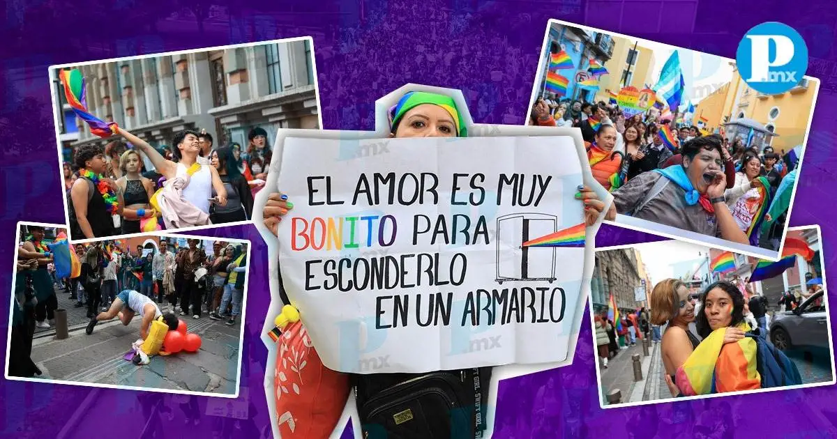 Puebla: cientos participan en la Marcha del Orgullo LGBTTTIQ+ 2025