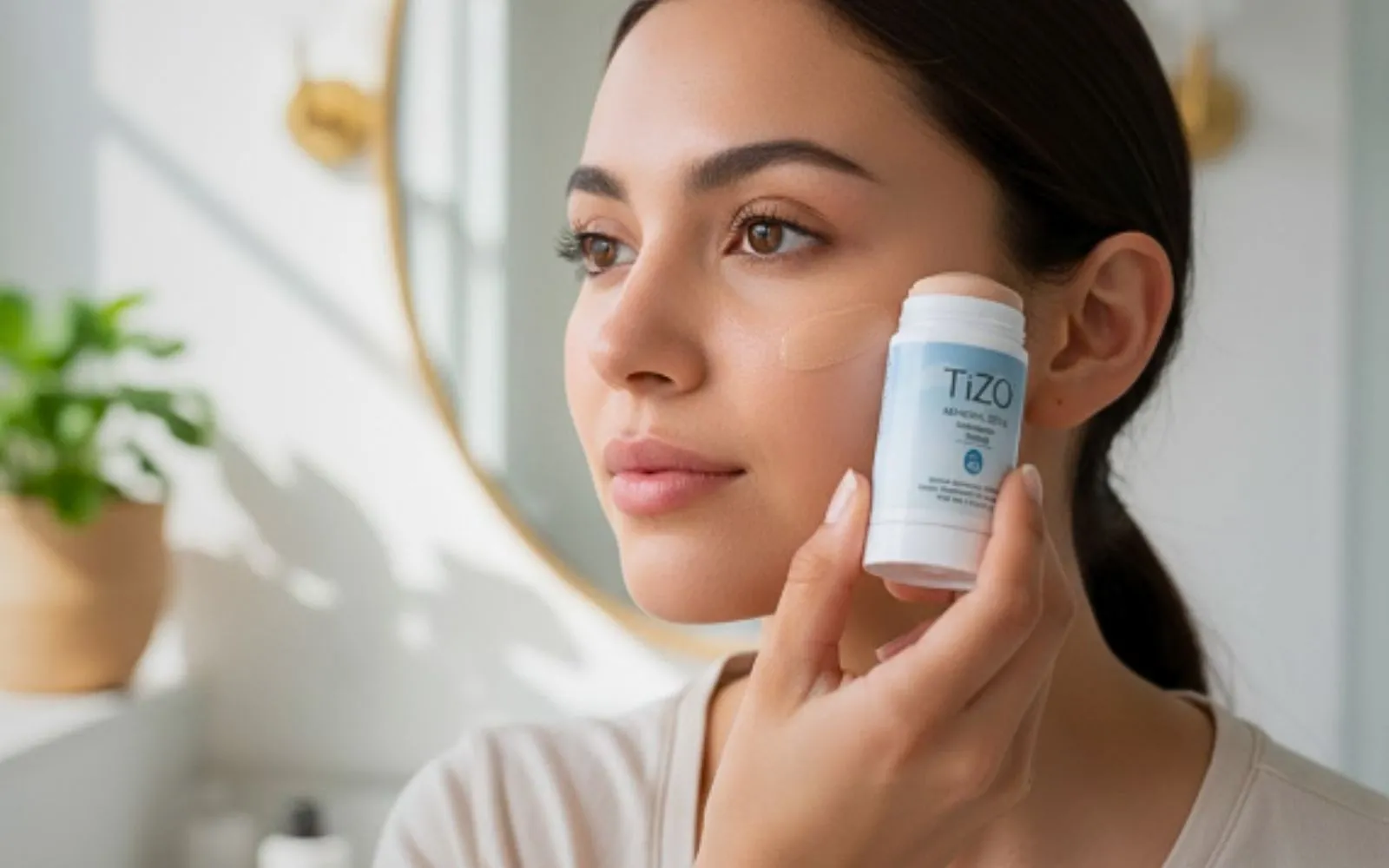 Maquillaje con SPF protector solar con color