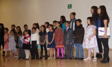 Presentan a coro infantil Coccuni en CCU BUAP