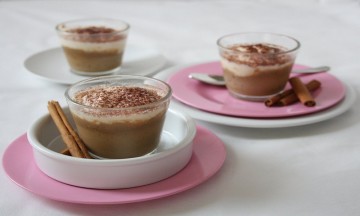 Mousse con crema de capuchino