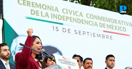 San Pedro Cholula conmemora aniversario de la Independencia en Plaza Concordia