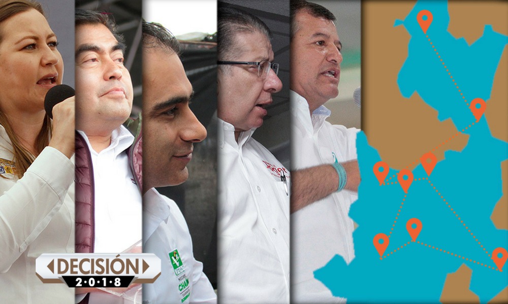 Visitan los 5 candidatos a la gubernatura 42 municipios en una semana