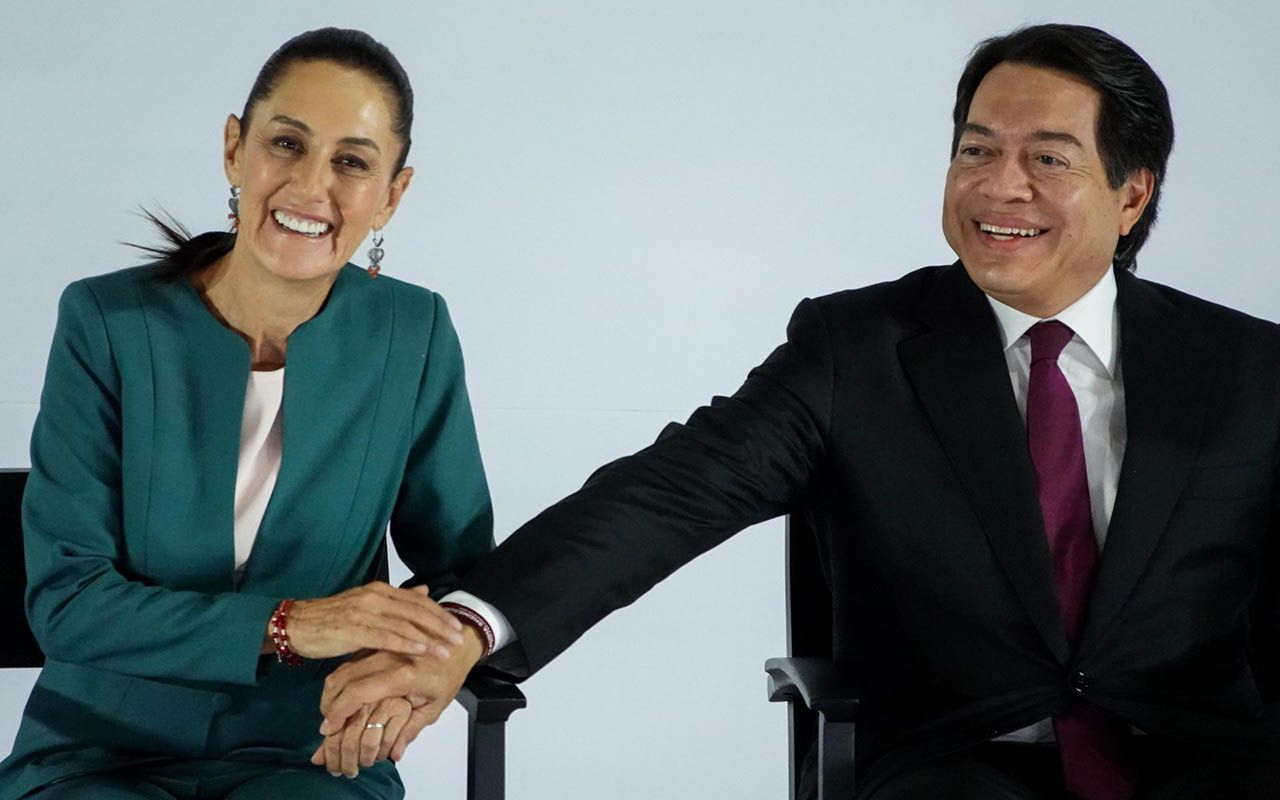 Claudia Sheinbaum y Mario Delgado 