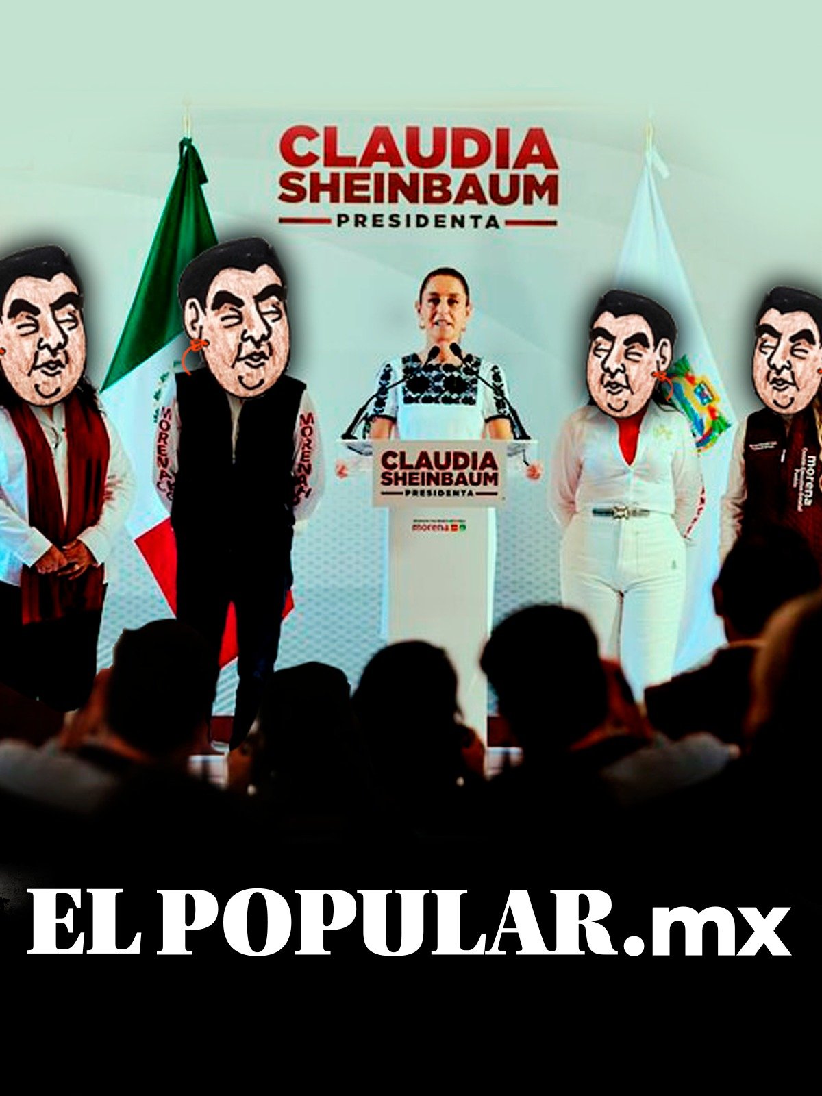 Claudia Sheinbaum rodeada de barbosismo puro
