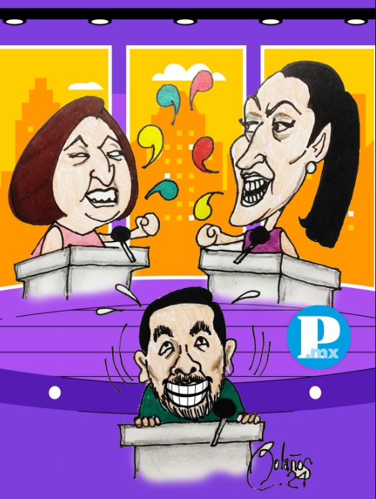 Claudia Sheinbaum, Xóchitl Gálvez y Jorge Máynez