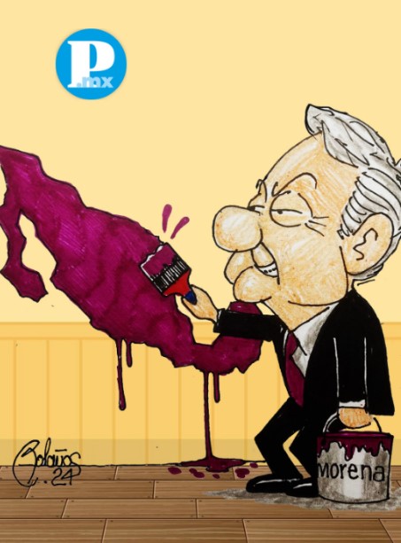 ¿Es guinda? ¿México es guinda? López Obrador pintó a México y Morena  se llevó el carro completo.