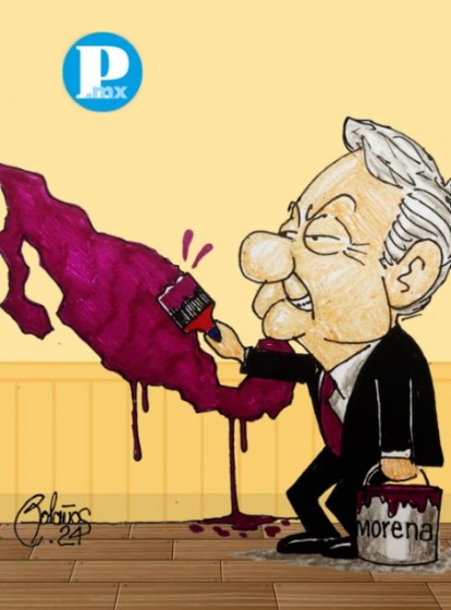 ¿Es guinda? ¿México es guinda? López Obrador pintó a México y Morena  se llevó el carro completo.