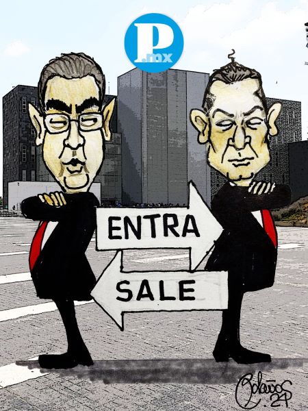 ¡Todo va de acuerdo al plan!  Sergio Salomón y Alejandro Armenta dan el primer paso para el proceso de entrega-recepción.