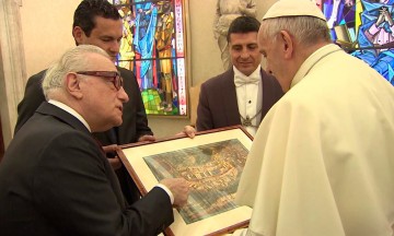 Martin Scorsese se re&uacute;ne con el Papa Francisco