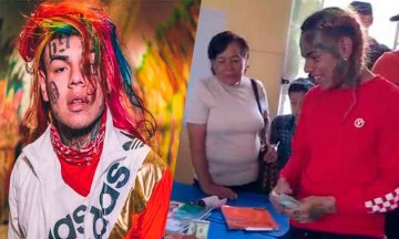 Tekashi69 regala dinero en Atlixco