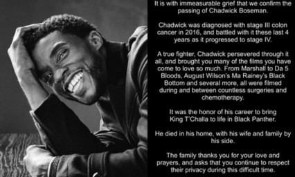 El último tuit de Chadwick Boseman se convierte en el tuit con más ‘likes’ de la historia