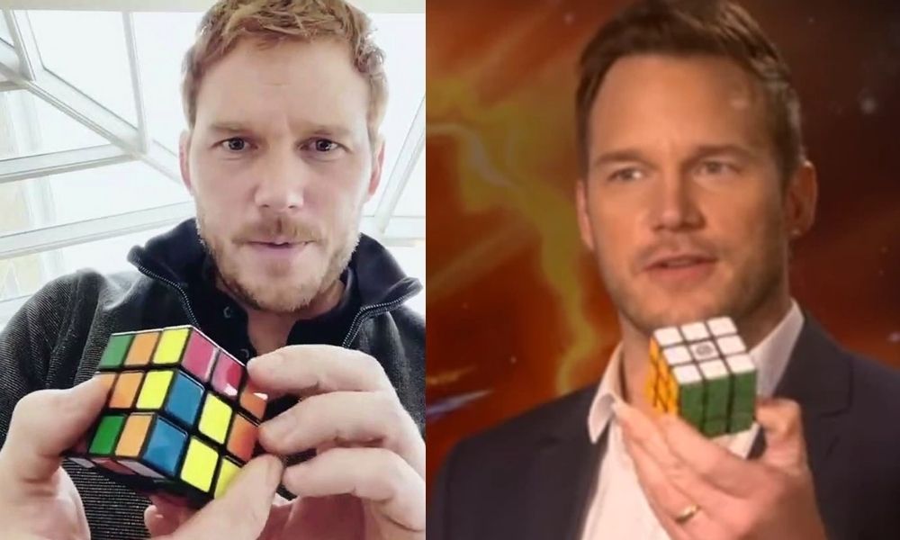 Chris Pratt resuelve un cubo de Rubik en menos de un minuto y presume en Instagram