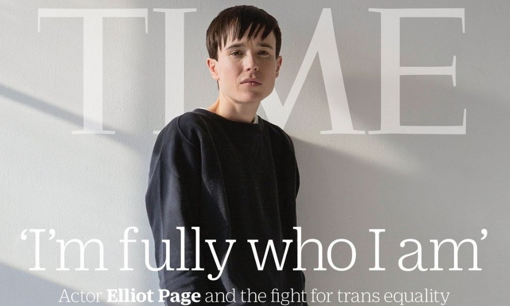 Elliot Page el primer hombre trans en salir en la portada de la revista TIME