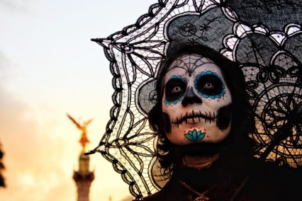 Celebrando el día de muertos en el centro histórico CDMX