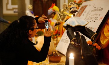 Camina la huesuda por Puebla