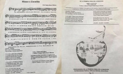 Rescatan himno de Zacatl&aacute;n