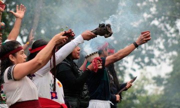 Reciben el Año 6 Conejo Azteca en Huauchinango