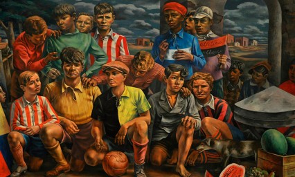 Pone el arte el bal&oacute;n en su &aacute;ngulo