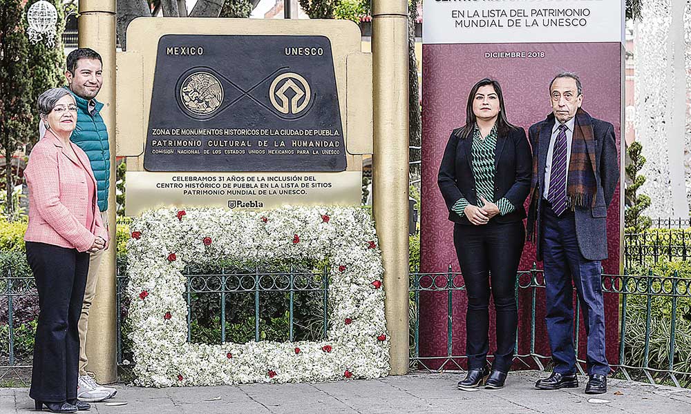 Celebran edificaciones del Centro de Puebla