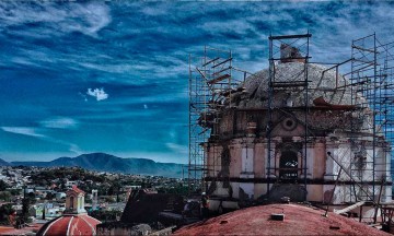 Repara INAH Catedral emblema de Atlixco