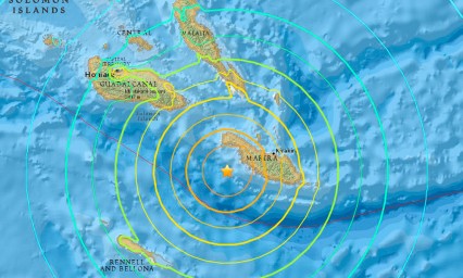 Alerta de tsunami en las Islas Salom&oacute;n, cerca del Pac&iacute;fico