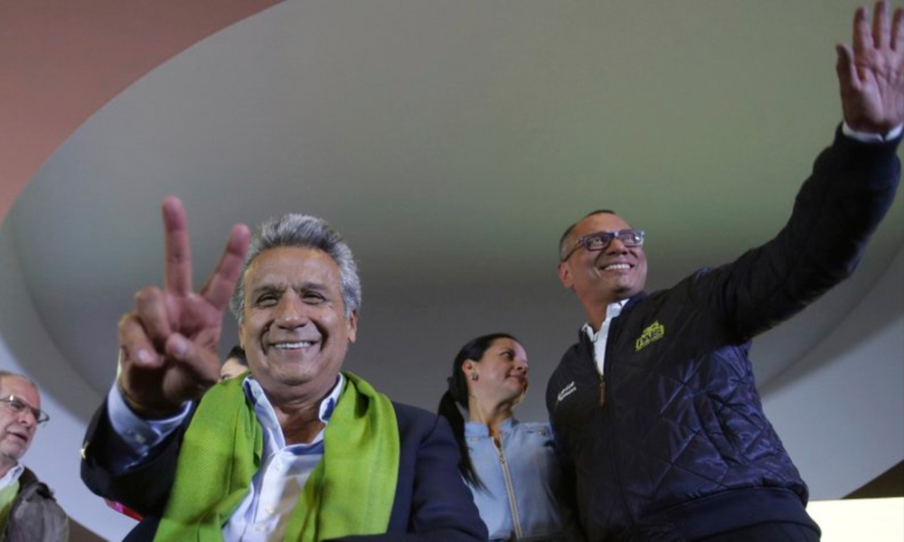Dan resultados triunfo electoral a Lenín Moreno en Ecuador