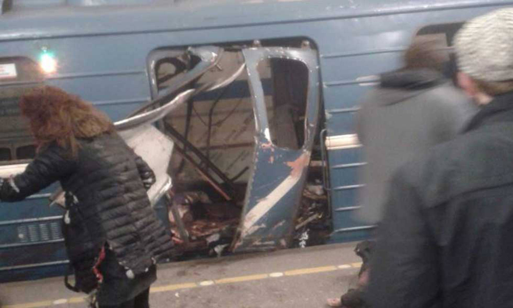Deja 10 muertos explosión en metro de San Petersburgo