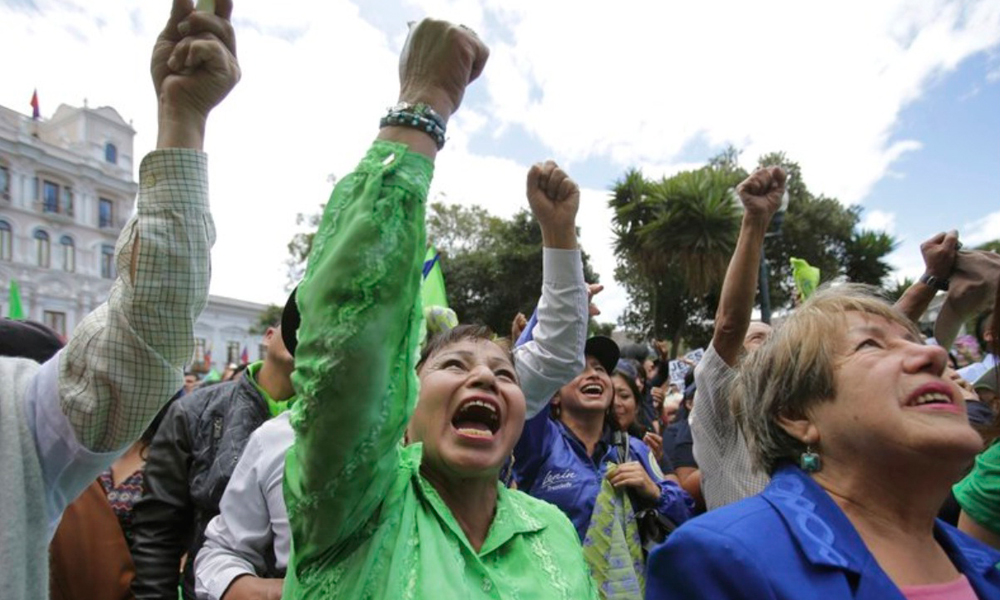 Rechaza oposición triunfo virtual de Lenín Moreno en Ecuador
