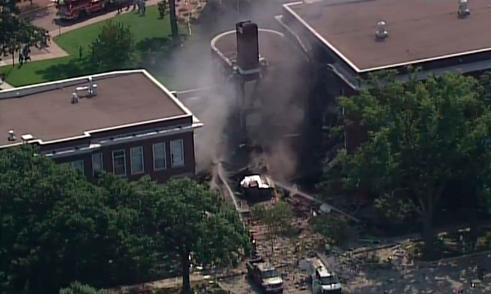Colapsa colegio de Minneapolis por explosión de gas 
