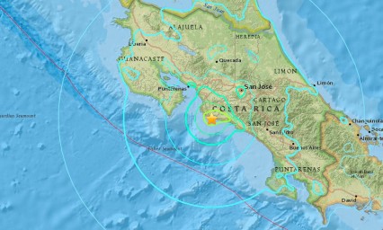 Sismo de 6.8 grados golpea Costa Rica