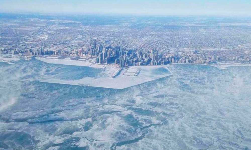 Chicago amanece más frío que la Antártida