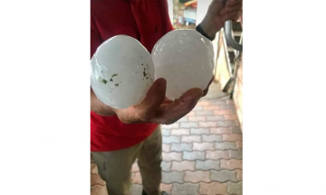 Deja 18 heridos ca&iacute;da de granizo gigante en Italia