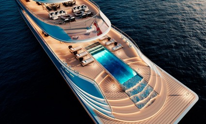 Un yate muy futurista