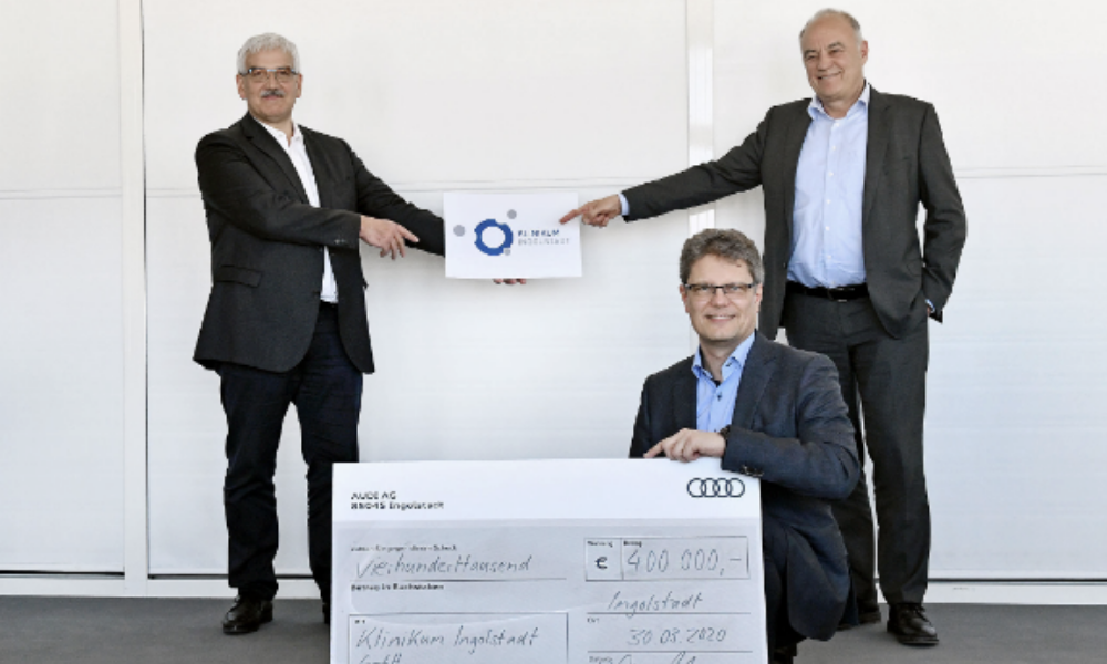 Audi dona 600 mil euros a Alemania para hospitales