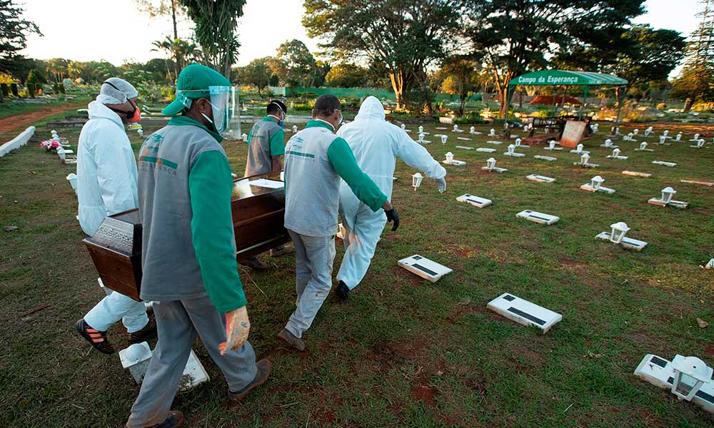 Brasil llega a los 20 mil muertos por Covid-19