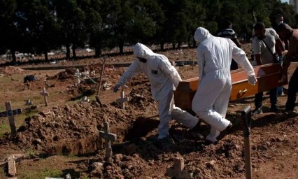 Brasil ya es segundo pa&iacute;s con m&aacute;s muertes de Covid-19