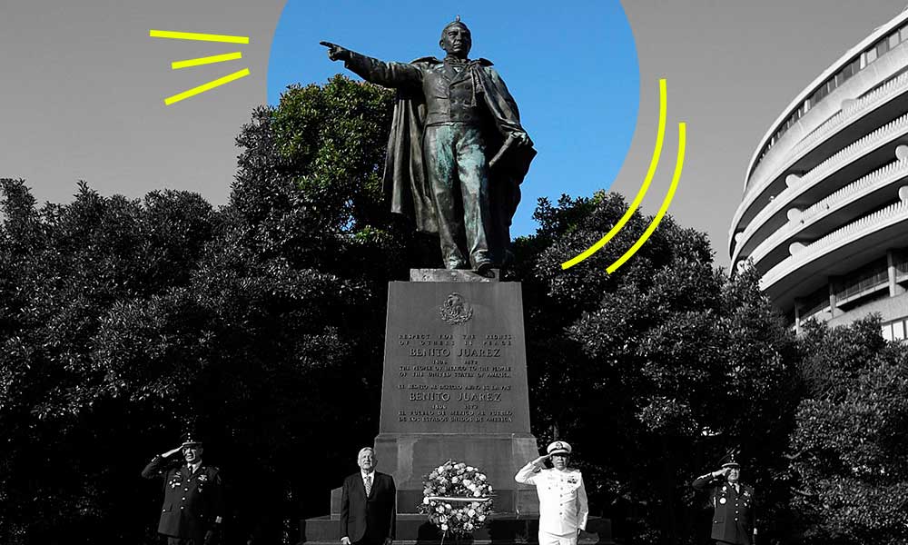 ¿Cómo llegó la estatua de Benito Juárez a Washington?