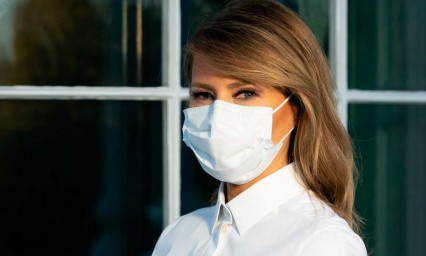 Melania Trump pide usar cubrebocas mientras que Trump no lo hace