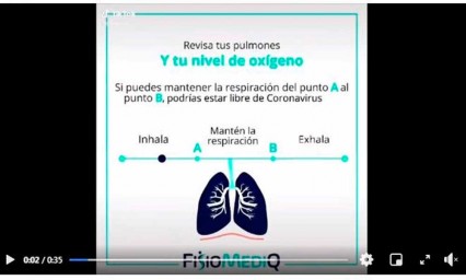“Revisa tus pulmones y tu nivel de oxígeno” Circula de nuevo el test que "detecta" la covid al contener el aliento