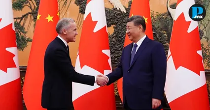 El primer ministro canadiense Mark Carney y el presidente de China, Xi Jinping 