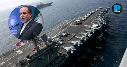 El portaaviones estadounidense, USS Abraham Lincoln, y el ministro de Asuntos Exteriores de Ir&aacute;n, Abbas Araghchi