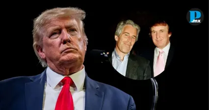El presidente estadounidense Donald Trump y el empresario y delincuente sexual Jeffrey Epstein