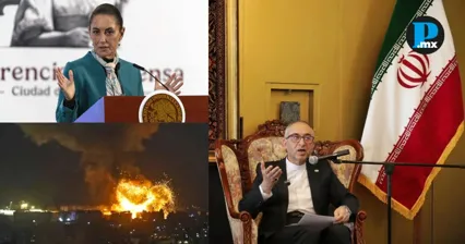 El embajador de Ir&aacute;n en M&eacute;xico, Abolfazl Passandideh, y la presidenta de M&eacute;xico, Claudia Sheinbaum Pardo