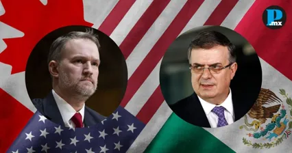El titular de Comercio de Estados Unidos, Jamieson Greer, y el secretario de Econom&iacute;a de M&eacute;xico, Marcelo Ebrard