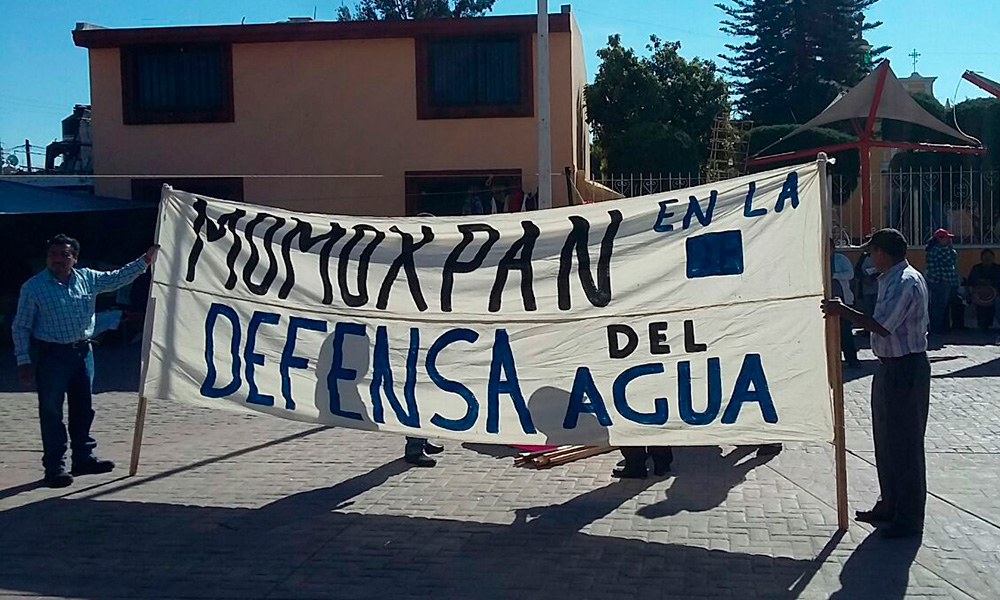 Protestan contra titular del Sistema de Agua en Momoxpan